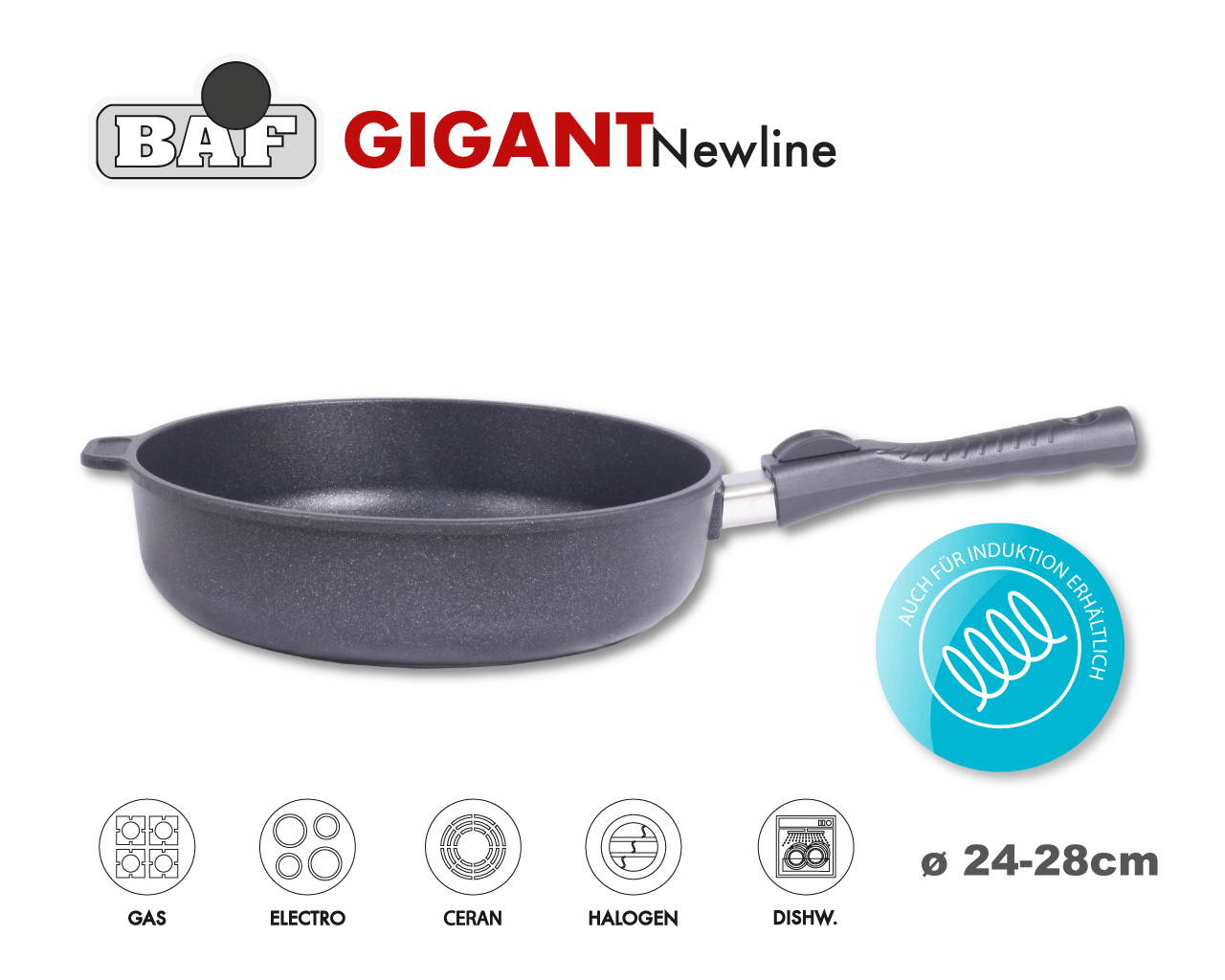 GIGANT Newline сковорода-сотейник со съемной ручкой