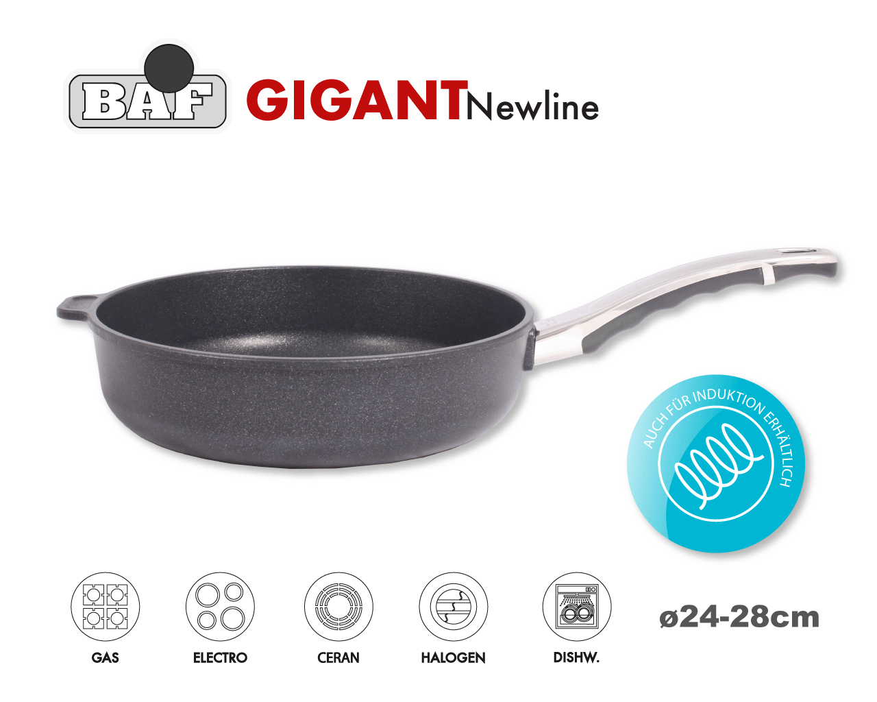 GIGANT Newline сковорода-сотейник с фиксированной ручкой
