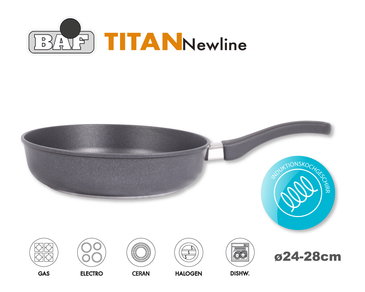 TITAN Newline сковорода-сотейник с фиксированной ручкой
