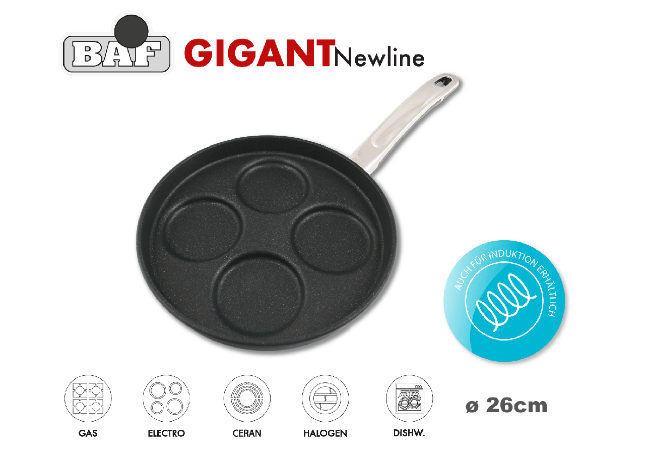 GIGANT Newline Сковорода для оладьев с фиксированной ручкой