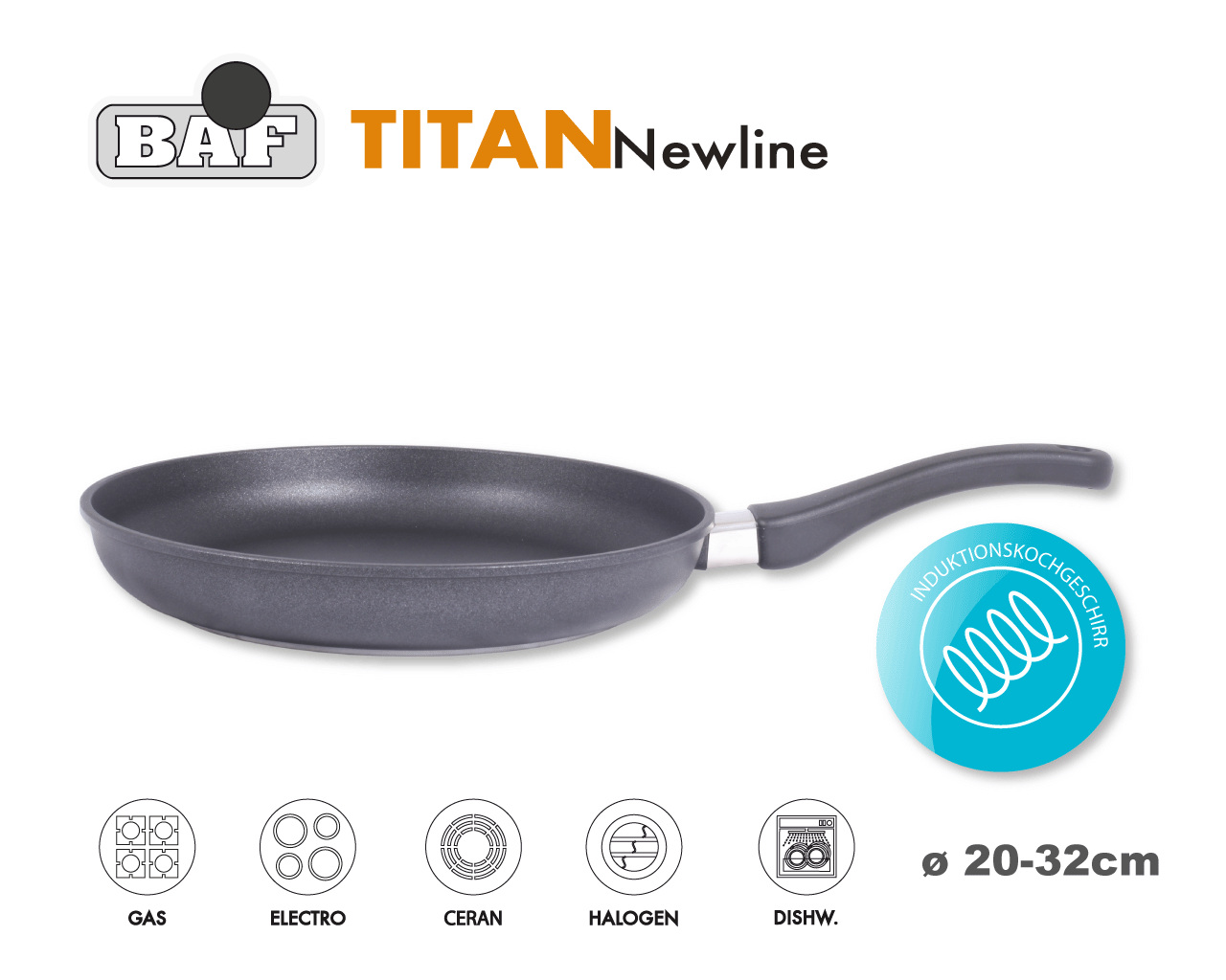 TITAN Newline сковорода с фиксированной ручкой